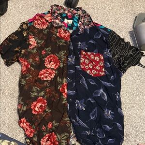 Floral Patchwork Urban renewal vintage shirt